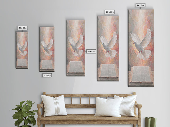 Dove Of Revelation – Framed Canvas Print – Skinny Art – Christian Paintings – Christian Art Canvas – Christian Wall Art – Christmas Art