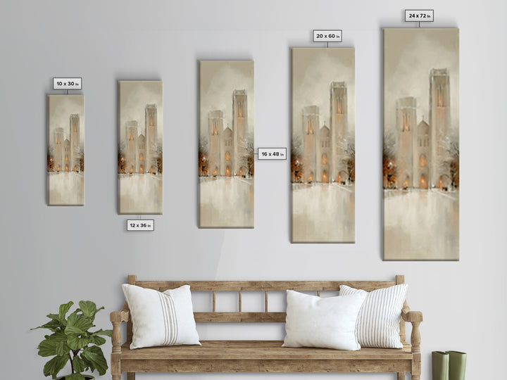 Twin Spire Grace - Framed Canvas Print - Christian Art Work - Tall Narrow Wall Art - Christian Wall Art - Modern Christian Art - Christmas