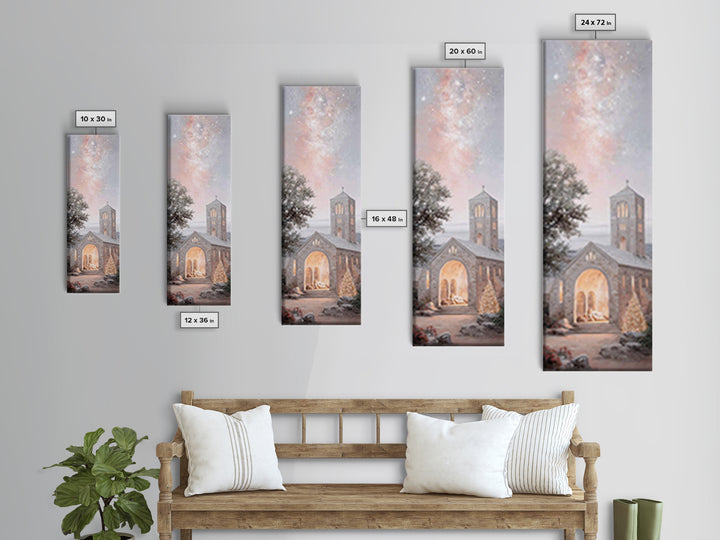 Star Of Bethlehem – Framed Canvas Print – Christian Christmas Art – Christian Wall Art – Christian Art Canvas – Skinny Art