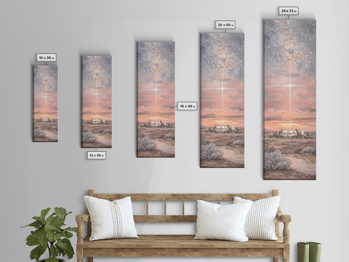 Desert Star – Framed Canvas Print – Skinny Art – Christian Wall Art – Christian Christmas Art – Modern Christian Art – Christian Canvas Art
