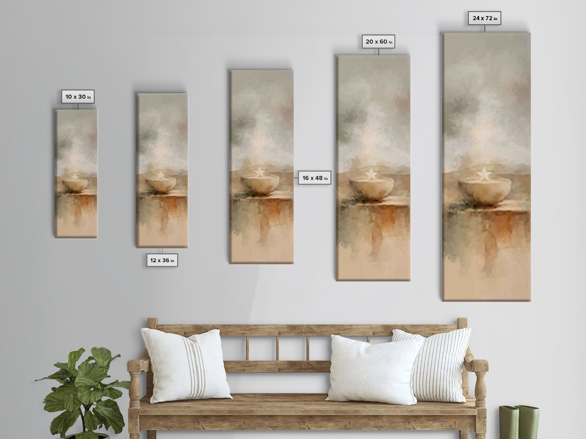 Desert Star Vessel – Framed Canvas Print – Narrow Art – Christian Art – Christmas Art – Christian Art Canvas – Christian Painting – Jesus A
