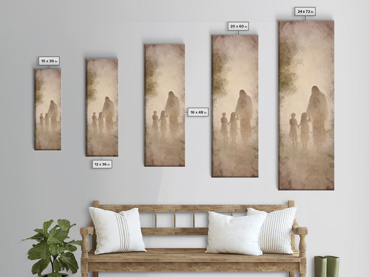 Heavenly Walk Home – Framed Canvas Print – Tall Narrow Wall Art – Christian Art – Jesus Art Print – Christian Painting – Christian Wall Art