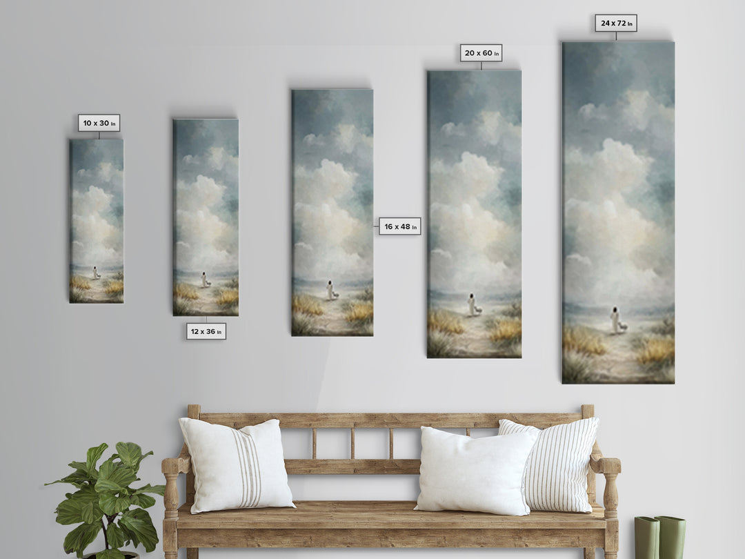 Path Of His Peace – Framed Canvas Print – Narrow Art – Christian Wall Art – Jesus Painting – Christian Art Canvas – Christian Decor