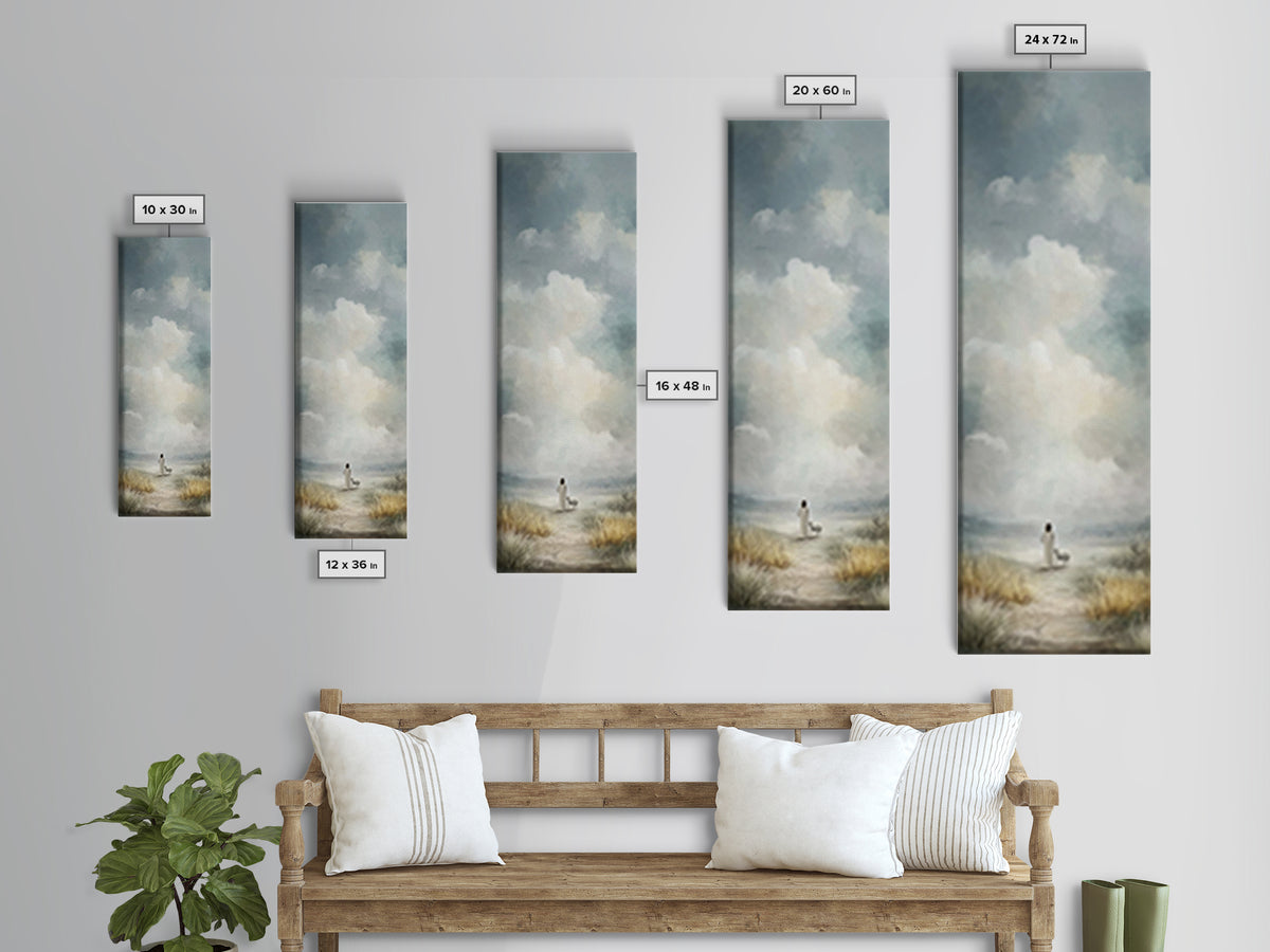 Path Of His Peace – Framed Canvas Print – Narrow Art – Christian Wall Art – Jesus Painting – Christian Art Canvas – Christian Decor