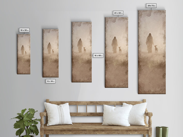 Lamb Of Grace, Framed Canvas Print, Skinny Art, Christian Art Canvas, Jesus Painting, Modern Christian Art, Christian Gift Ideas