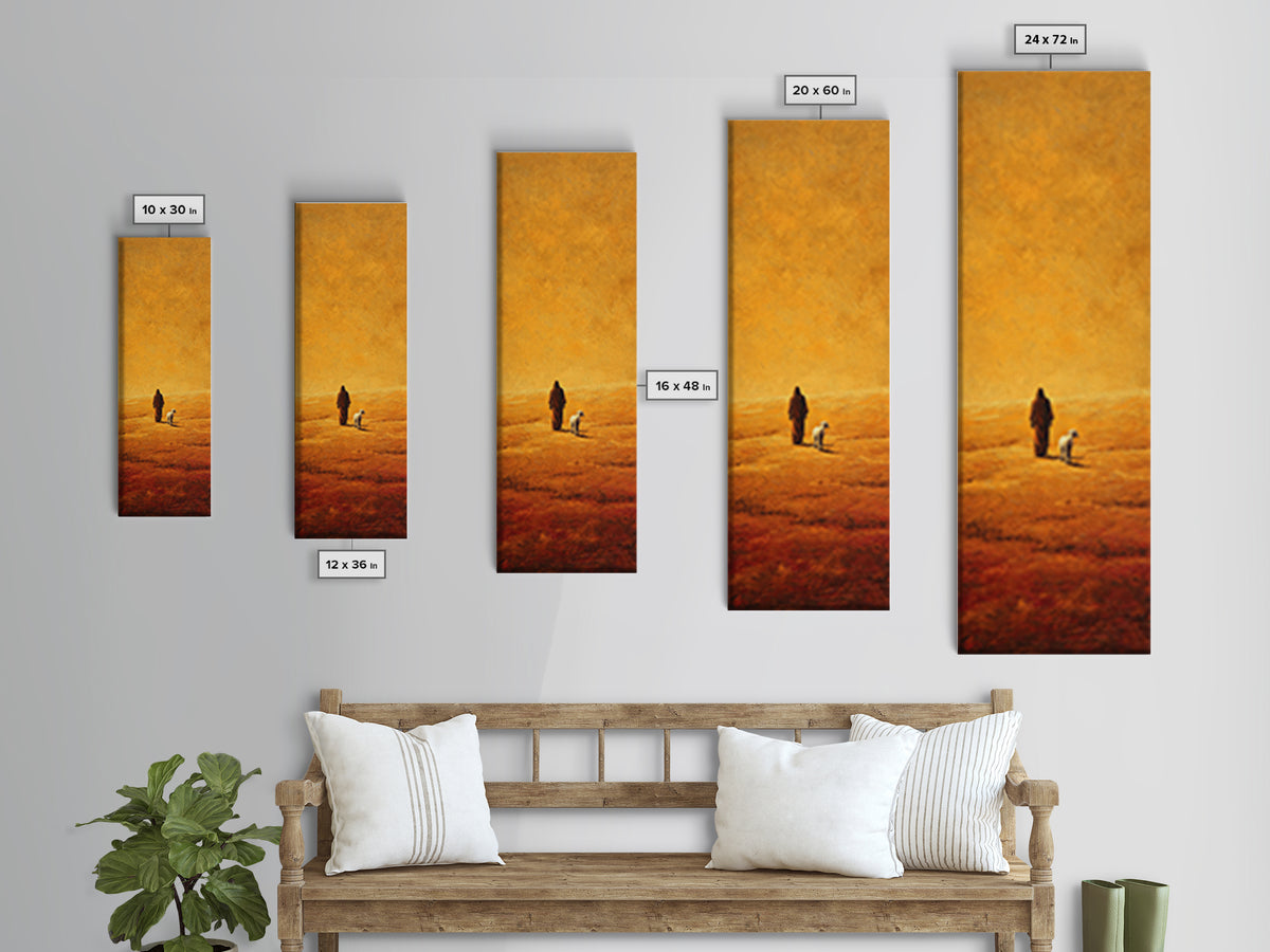Walk In The Light – Framed Canvas Print – Tall Narrow Wall Art – Jesus Wall Art – Christian Art Gift – Christian Art Prints – Christian Pai