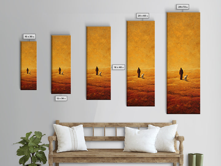 Walk In The Light – Framed Canvas Print – Tall Narrow Wall Art – Jesus Wall Art – Christian Art Gift – Christian Art Prints – Christian Pai