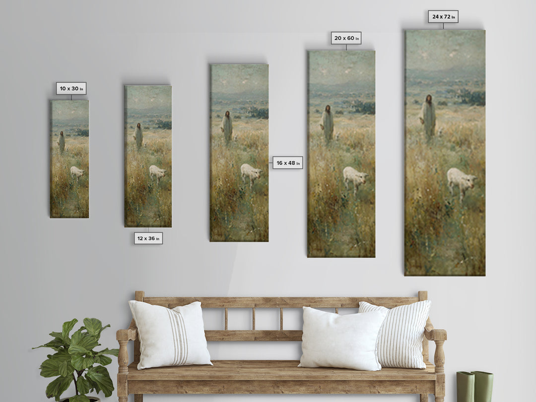 Desert Morning Walk – Framed Canvas Print – Skinny Art – Christian Art Canvas – Jesus Painting – Christian Art – Christian Decor For Home