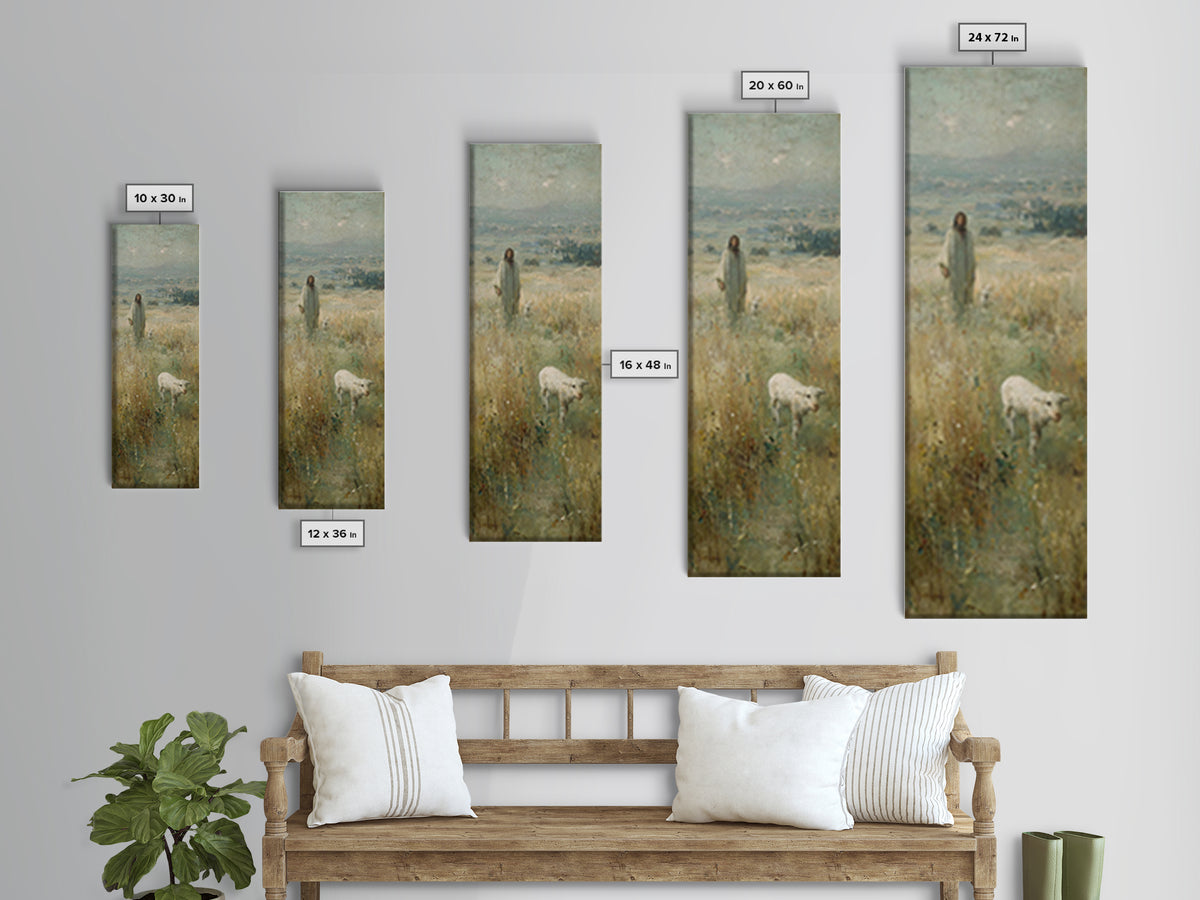 Desert Morning Walk – Framed Canvas Print – Skinny Art – Christian Art Canvas – Jesus Painting – Christian Art – Christian Decor For Home