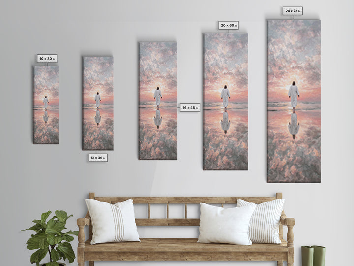 Sea Of Promise – Framed Canvas Print – Skinny Art – Jesus Canvas Art – Christian Painting – Christian Wall Art – Minimalist Christian Art