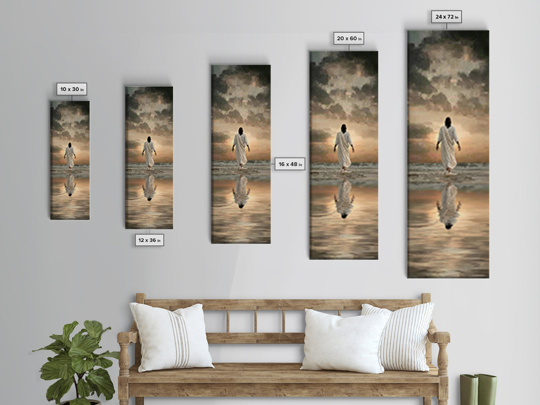 Eternal Horizon Path – Framed Canvas Print – Christian Wall Art – Narrow Art – Jesus Painting – Christian Art Canvas – Christmas Art