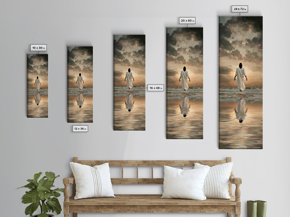 Eternal Horizon Path – Framed Canvas Print – Christian Wall Art – Narrow Art – Jesus Painting – Christian Art Canvas – Christmas Art