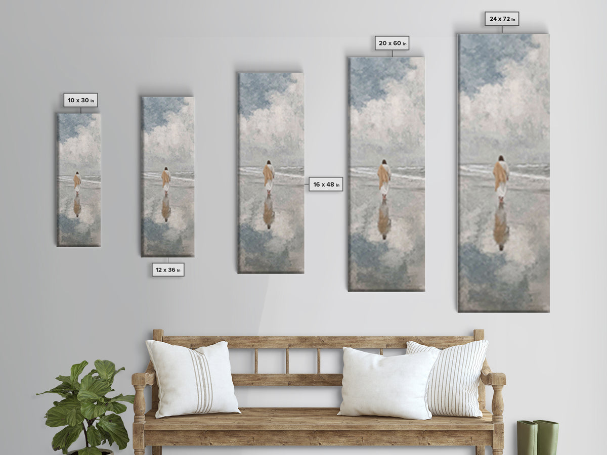 Morning Grace Tide – Framed Canvas Print – Christian Art – Skinny Art – Jesus Painting – Christian Art Canvas – Christmas Wall Art