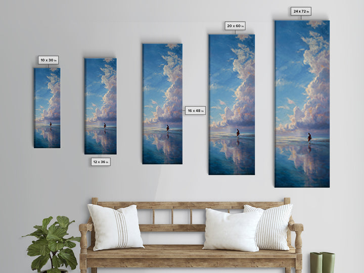 Heavenlit Journey – Framed Canvas Print – Christian Wall Art – Christian Art Canvas – Tall Narrow Wall Art – Jesus Painting – Christmas Art