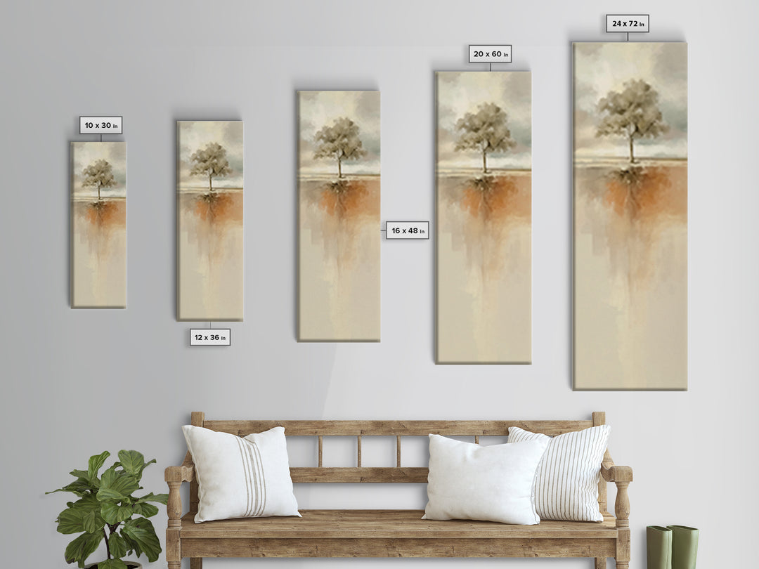 Autumn Roots Faith – Framed Canvas Print – Skinny Art – Christian Wall Art – Christian Art Canvas – Modern Christian Art – Christmas Art
