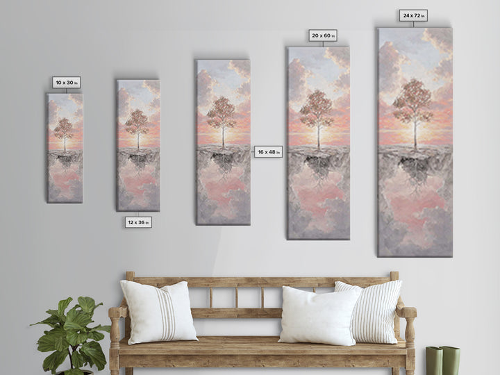 Dawn Blossom Grace – Framed Canvas Print – Tall Skinny Art Print – Christian Art – Christmas Art – Christian Art Canvas – Subtle Christian