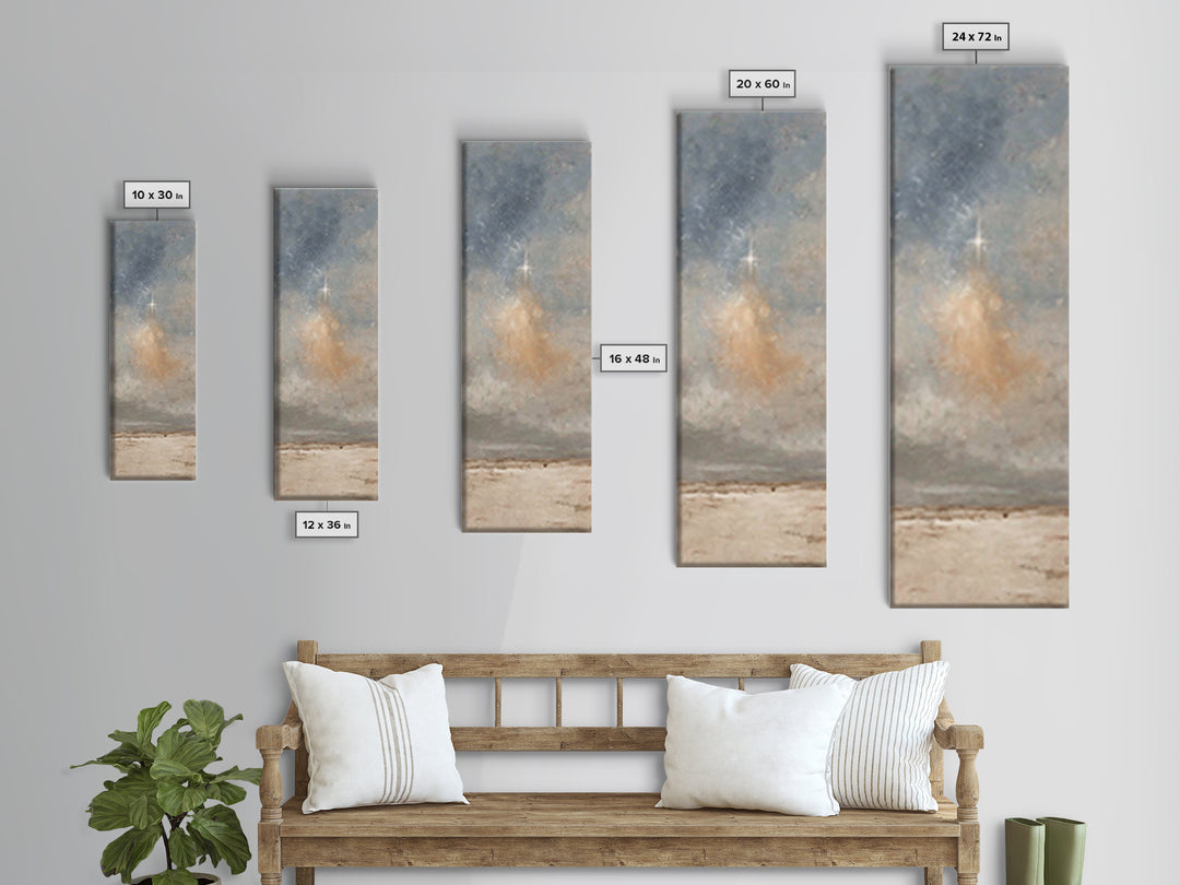 Star Of Redemption – Framed Canvas Print – Christian Art – Tall Narrow Wall Art – Christian Art Canvas – Christmas Art – Christian Christma