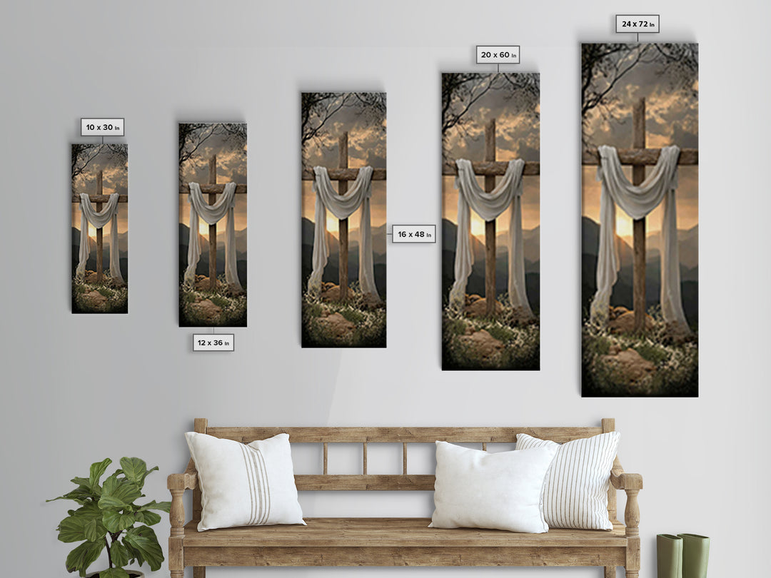 Dawn Of Redemption – Framed Canvas Print – Tall Narrow Wall Art – Christian Wall Art – Christian Art Canvas – Jesus Painting – Christmas Ar