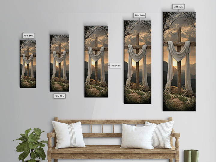 Dawn Of Redemption – Framed Canvas Print – Tall Narrow Wall Art – Christian Wall Art – Christian Art Canvas – Jesus Painting – Christmas Ar