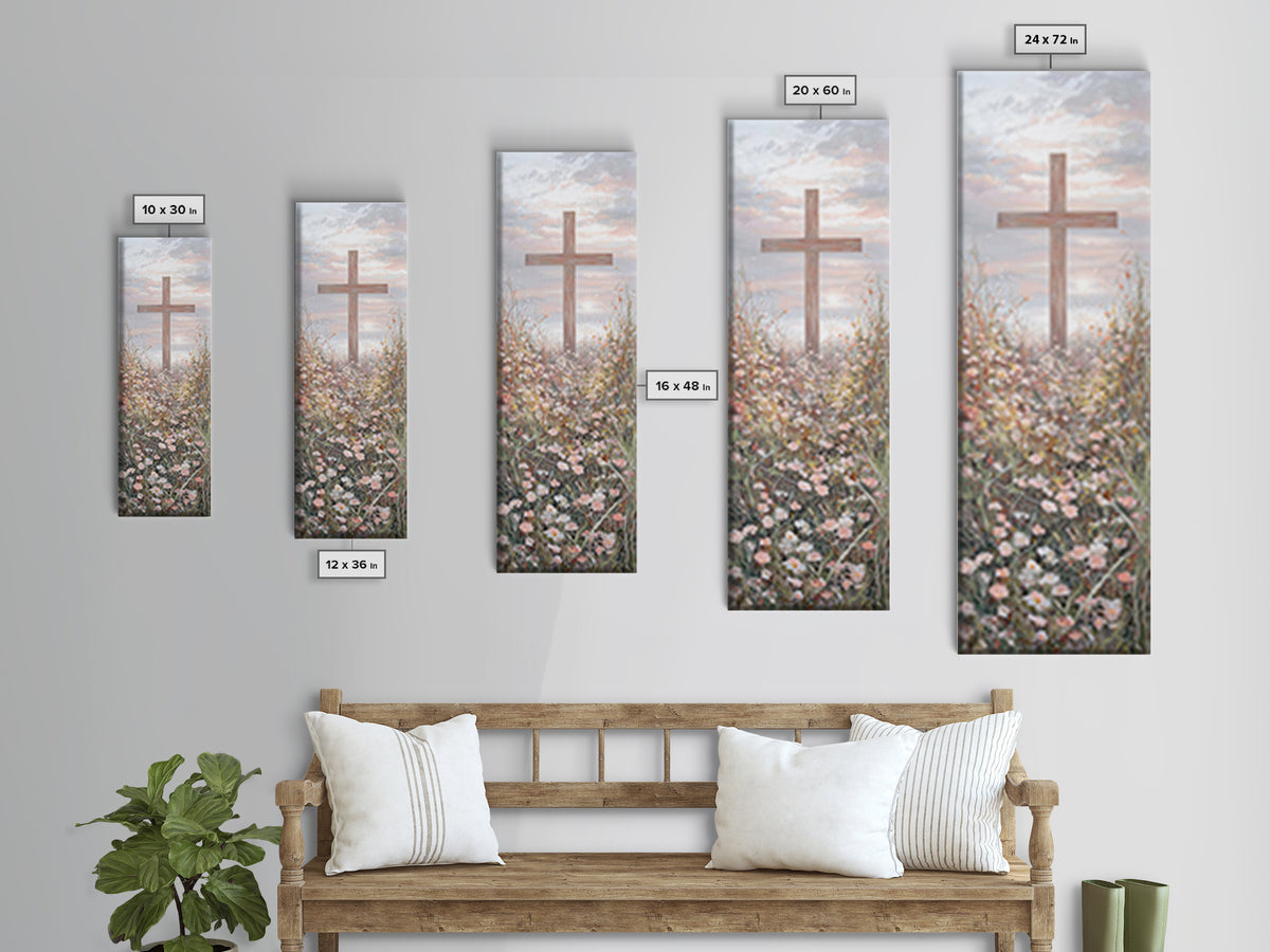 Garden Of Promise – Framed Canvas Print – Tall Narrow Wall Art – Christian Art Canvas – Christian Wall Art – Christian Art Print – Christia