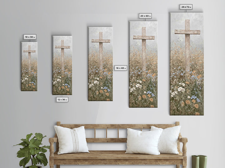 Field Of Mercy | Framed Canvas Print | Skinny Art | Christian Wall Art | Christian Art Canvas | Subtle Christian Art | Christian Christmas
