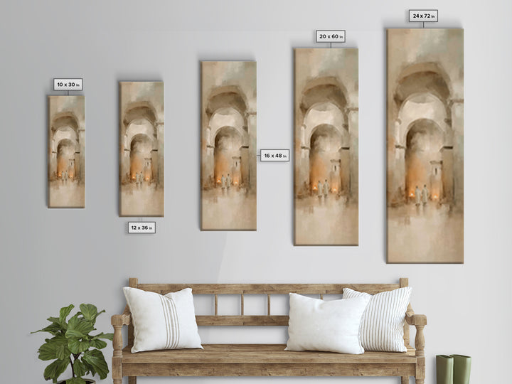 Sanctuary Passage Walk – Framed Canvas Print – Narrow Art – Christian Wall Art – Abstract Christian Art – Christian Art Work – Christian Gi