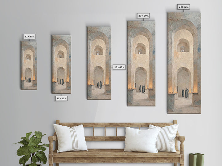 Chapel Candle Procession – Framed Canvas Print – Skinny Art – Christian Wall Art – Christian Art Canvas – Moody Christian Art – Christian G