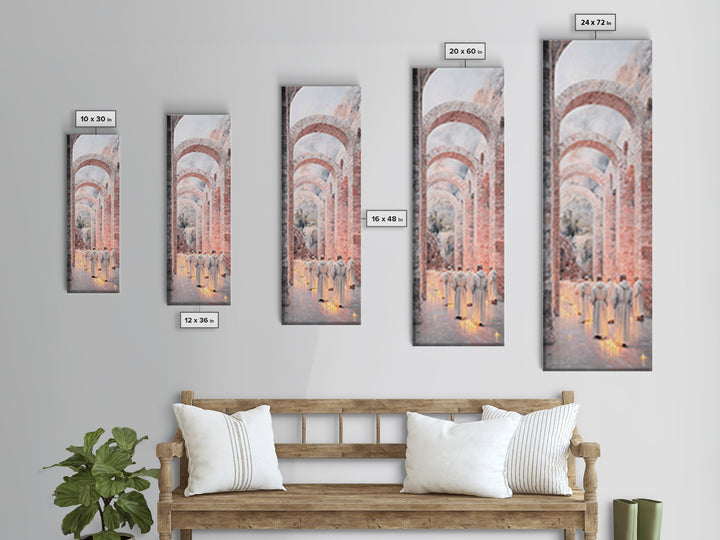 Procession Of Light – Framed Canvas Print – Skinny Art – Christian Wall Art – Modern Christian Painting – Christian Art Canvas – Christian