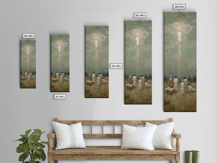 Radiant Dawn Host – Framed Canvas Print – Skinny Art – Christian Art Canvas – Christian Wall Art – Modern Christian Art – Christmas Art Wor