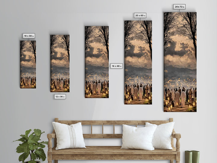 Gathering Of Hope – Framed Canvas Print – Skinny Art – Christian Art Canvas – Christian Wall Art – Christian Christmas Art – Jesus Art