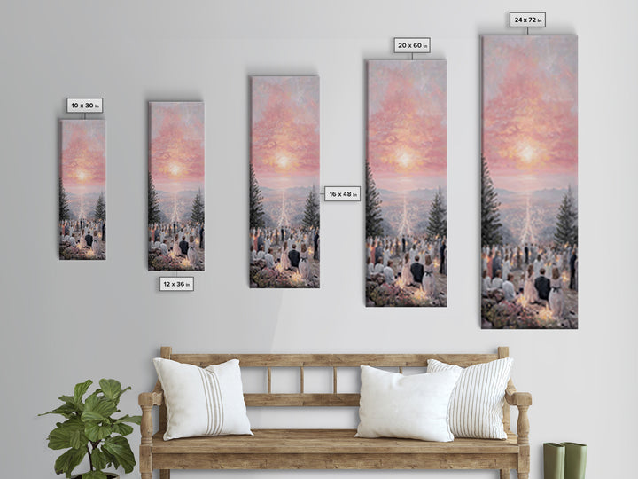 Candlelit Vigil Sky – Framed Canvas Print – Skinny Art – Christian Wall Art – Christian Art Print – Christian Christmas Art – Jesus Art