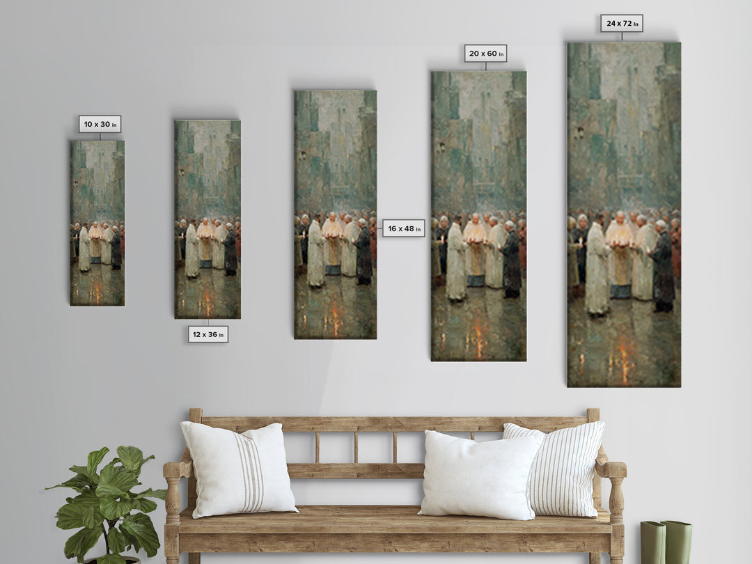 Winter Communion | Framed Canvas Print | Christian Art Canvas | Subtle Christian Art | Christmas Art Prints | Narrow Art