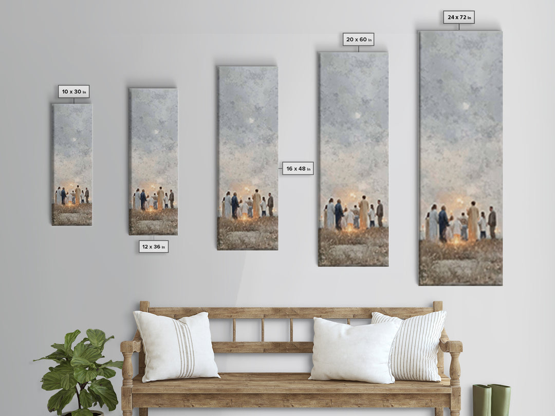 Dawn Of Praise, Framed Canvas Print, Narrow Art, Christian Wall Art, Christian Art Canvas, Christian Christmas Art, Christian Decor