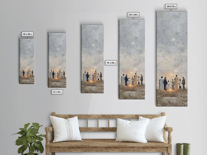 Dawn Of Praise, Framed Canvas Print, Narrow Art, Christian Wall Art, Christian Art Canvas, Christian Christmas Art, Christian Decor