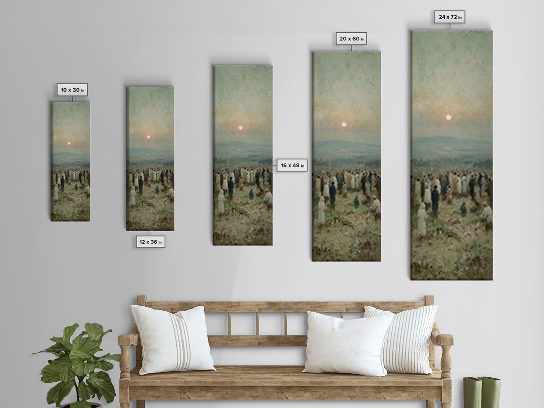 Hopeful Morning Vigil – Framed Canvas Print – Tall Narrow Wall Art – Christian Wall Art – Christian Art Canvas – Christian Christmas Art