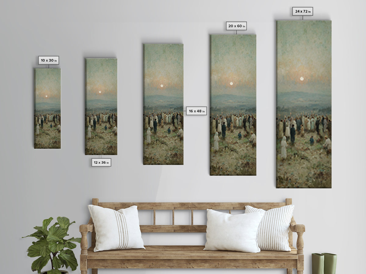 Hopeful Morning Vigil – Framed Canvas Print – Tall Narrow Wall Art – Christian Wall Art – Christian Art Canvas – Christian Christmas Art