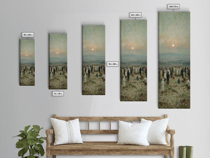Hopeful Morning Vigil – Framed Canvas Print – Tall Narrow Wall Art – Christian Wall Art – Christian Art Canvas – Christian Christmas Art