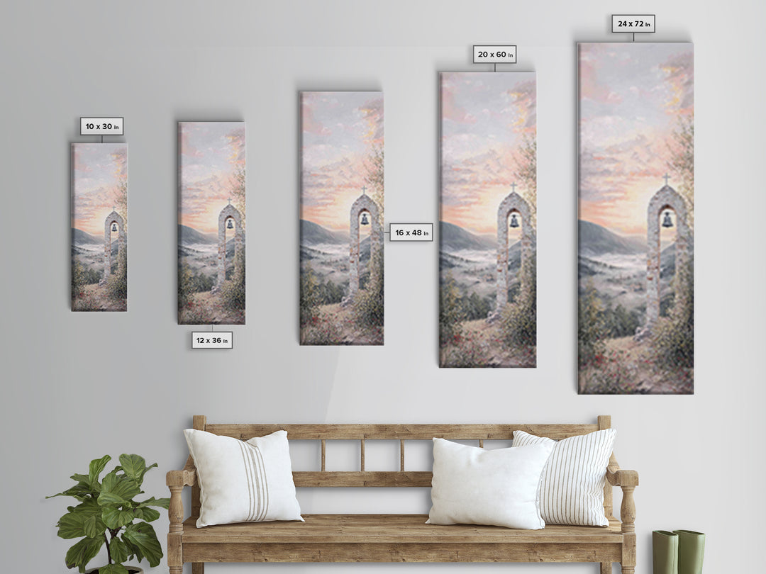 Celestial Pathway – Framed Canvas Print – Christian Art Canvas – Christmas Art – Jesus Painting – Christian Wall Art – Tall Narrow Wall Art