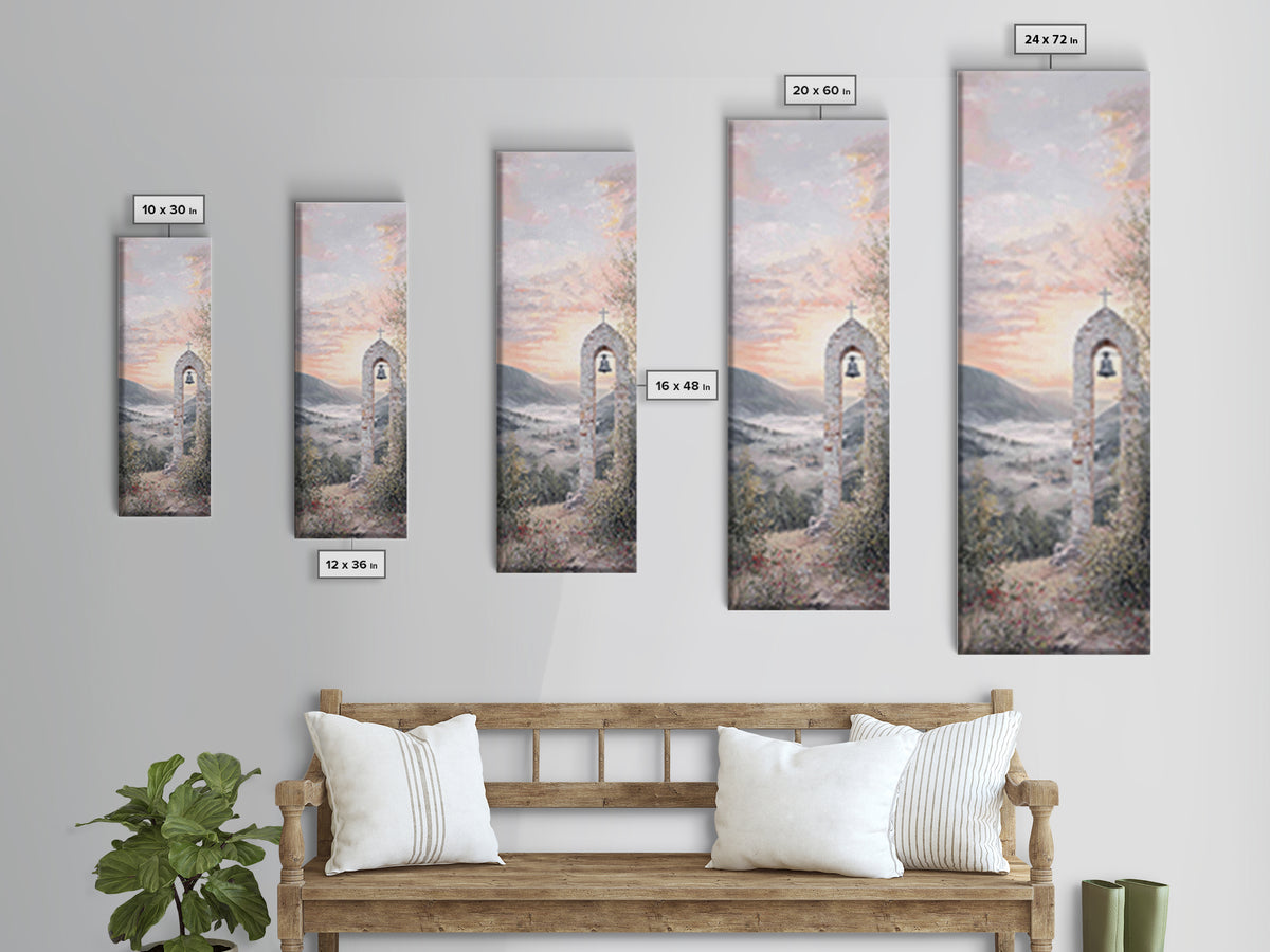 Celestial Pathway – Framed Canvas Print – Christian Art Canvas – Christmas Art – Jesus Painting – Christian Wall Art – Tall Narrow Wall Art