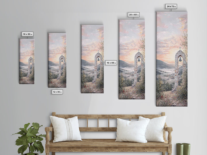 Celestial Pathway – Framed Canvas Print – Christian Art Canvas – Christmas Art – Jesus Painting – Christian Wall Art – Tall Narrow Wall Art