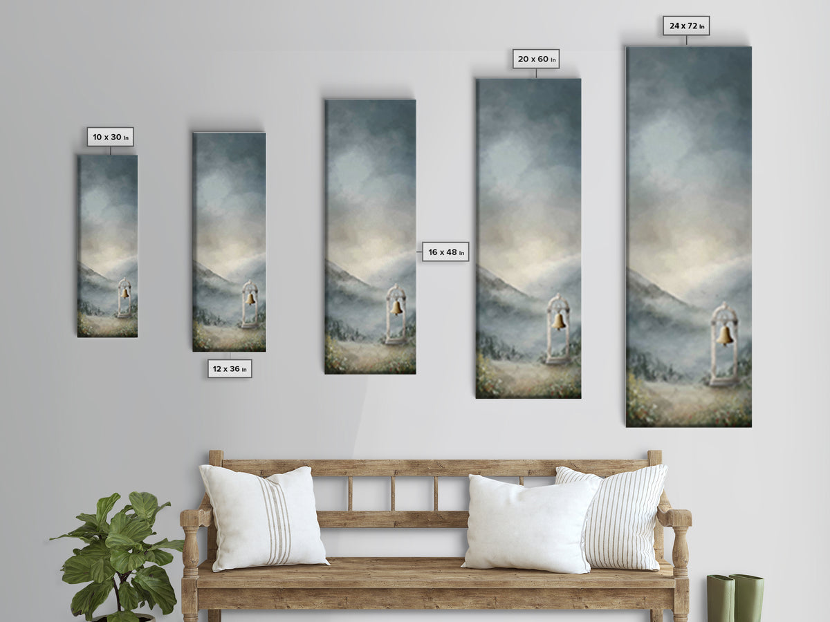 Old Chapel Bell – Framed Canvas Print – Tall Narrow Wall Art – Christian Wall Art – Jesus Painting – Christian Art Canvas – Christmas Art