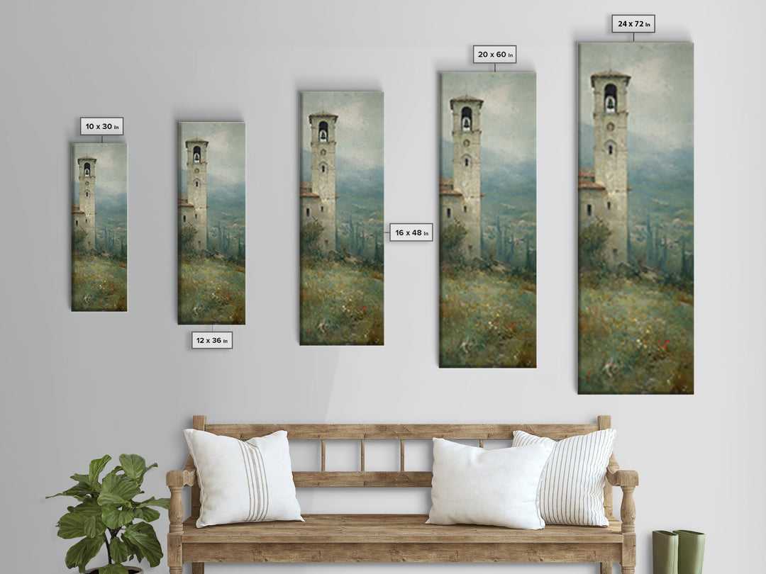 Hillside Sanctuary – Framed Canvas Print – Christian Art Canvas – Jesus Painting – Christian Wall Art – Christmas Art – Tall Narrow Wall Ar
