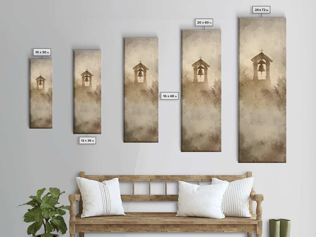 Morning Chapel Ring – Framed Canvas Print – Narrow Art – Christian Art Canvas – Christian Wall Art – Christian Painting – Christian Decor