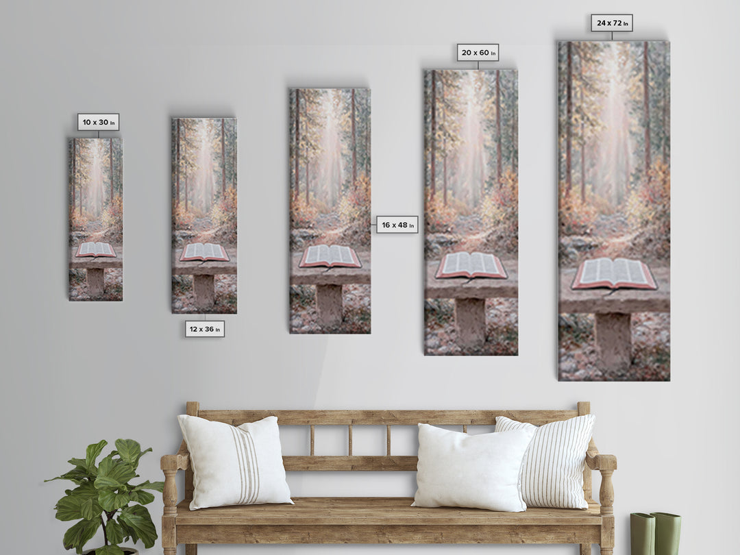 Sanctuary In Mist | Framed Canvas Print | Christian Wall Art | Skinny Art | Christian Art Canvas | Christian Painting | Christian Decor