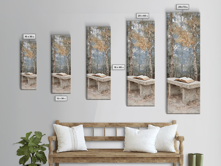 Path Of Scripture – Framed Canvas Print – Christian Art Canvas – Tall Narrow Wall Art – Christian Painting – Christian Wall Art – Christian
