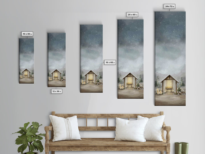 Sacred Horizon | Framed Canvas Print | Christian Wall Art | Christian Art Canvas | Christmas Art Work | Tall Narrow Wall Art