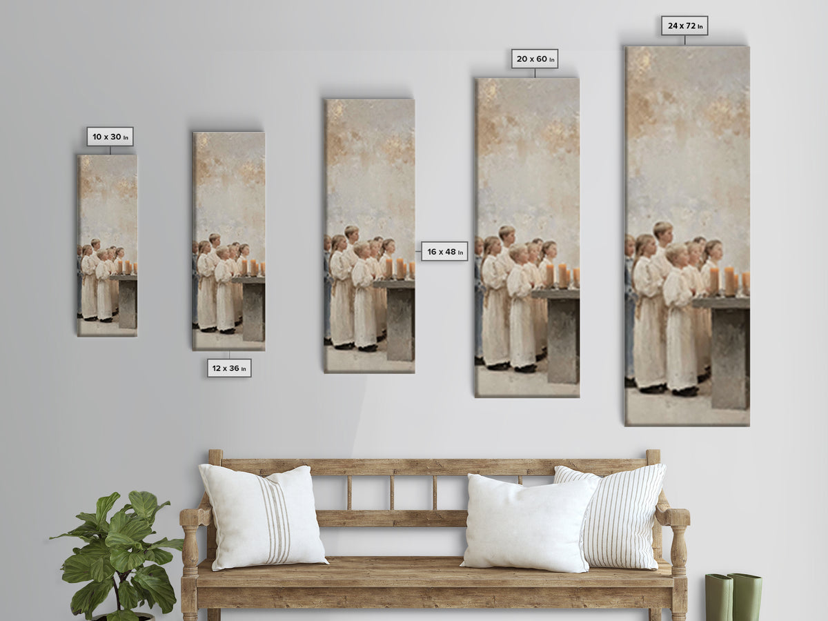 Sanctified Chorus – Framed Canvas Print, Christian Wall Art, Christian Art Canvas, Skinny Art, Christian Christmas Art, Christian Decor, Ch