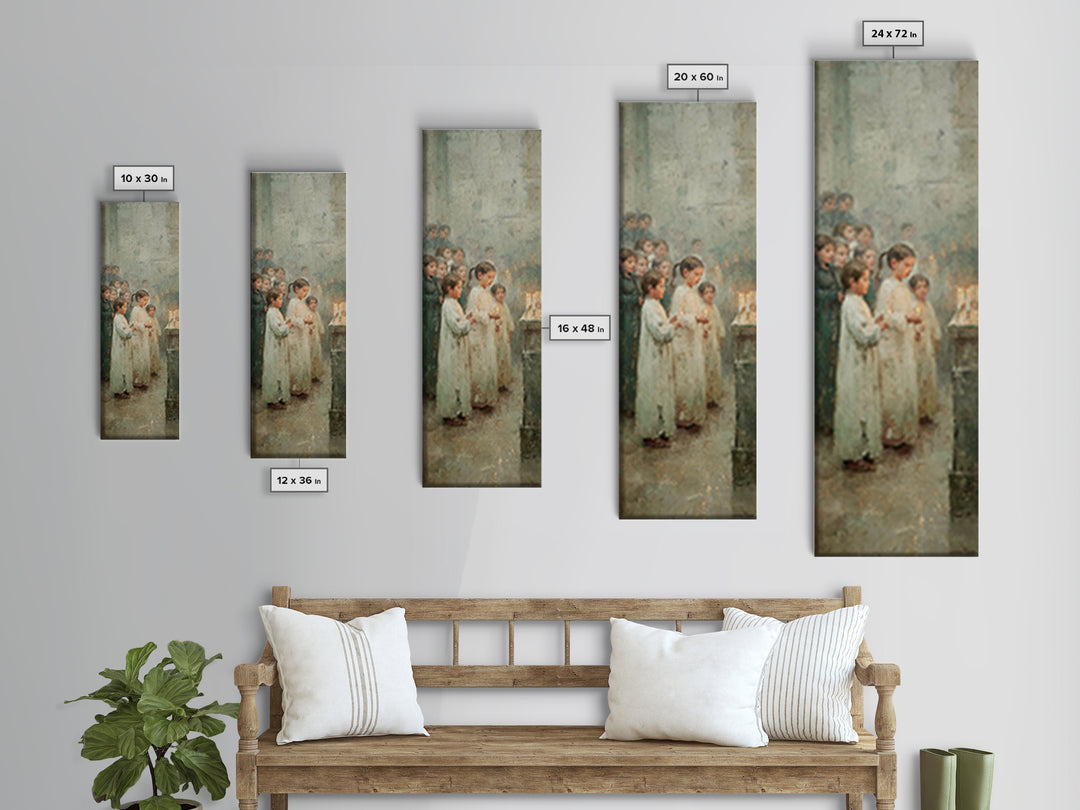 Luminous Offering – Framed Canvas Print – Christian Art Canvas – Christian Wall Art – Tall Skinny Art Print – Christmas Art – Christian Chr