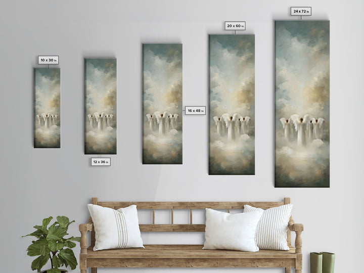 Angelic Ascent – Framed Canvas Print – Christian Wall Art – Christian Art Canvas – Tall Narrow Wall Art – Christian Christmas Art – Christm