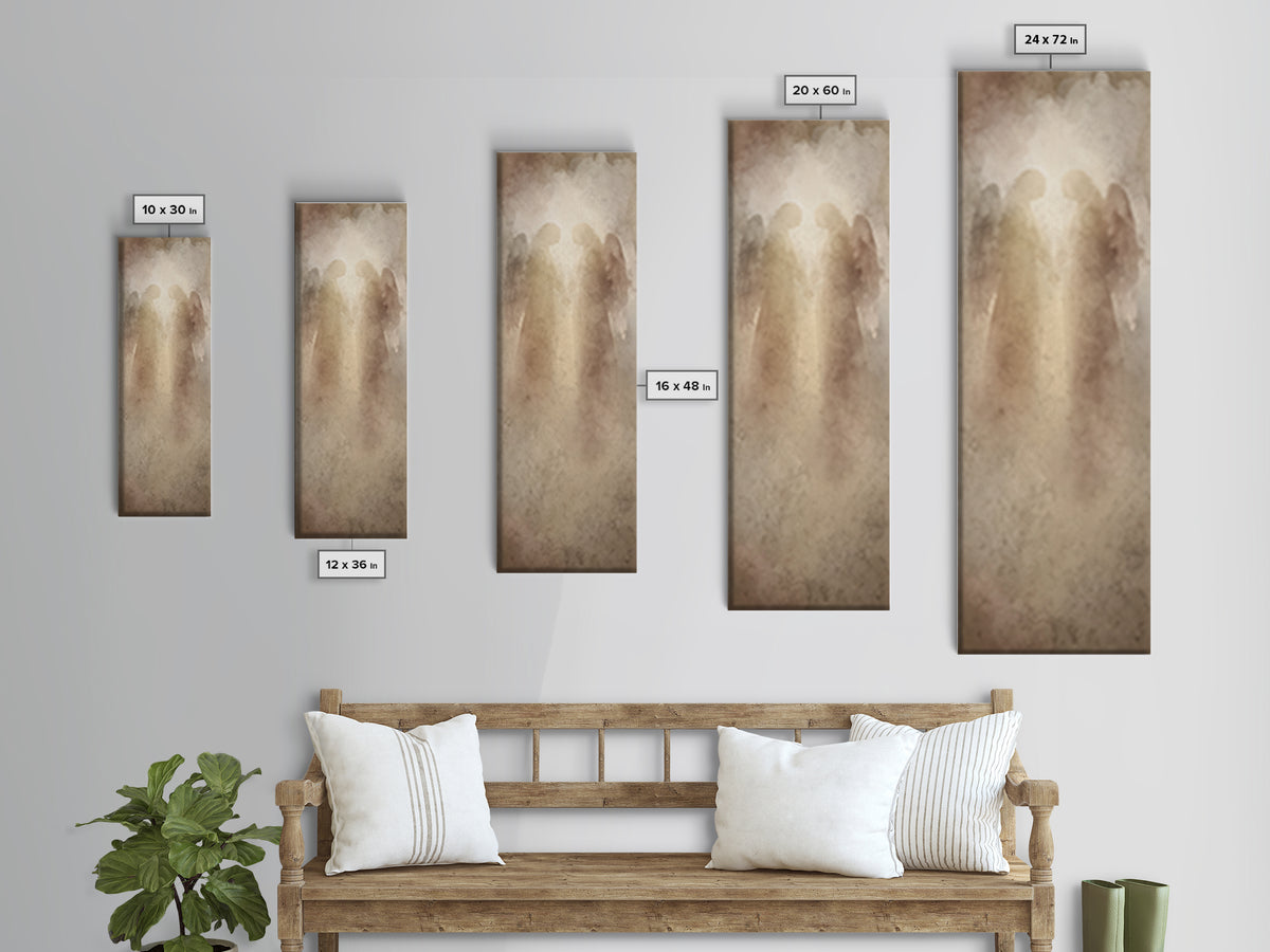 Divine Companions – Framed Canvas Print, Christian Wall Art, Christian Art Canvas, Skinny Art, Christian Christmas Art, Christian Decor, Ch